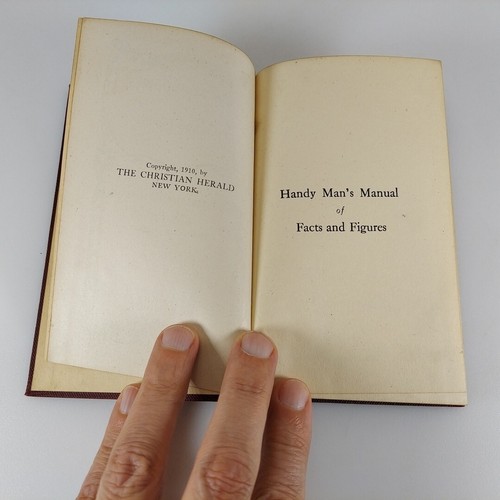 Handy Man's Manual Of Facts And Figures James Milford The Christian Herald 1910 - Bild 9 von 13