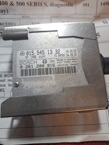 015 545 13 32 Ignition Control Unit Bosch Diagnostic Module Carb Relay E420 1995 - Picture 2 of 3