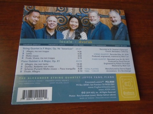 Alexander String Quartet - Joyce Yang - locale - New Sealed CD - Picture 2 of 2