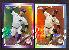 (2) Deivi Garcia 2021 Topps Chrome Sepia + Purple Refractor RC #85 - NY Yankees