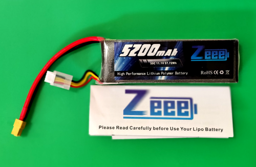 5200 mAh Zeee High Performance Lithium Polymer Akku 50 C 11,1 V, 57,72 Wh