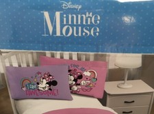 NEW DISNEY MINNIE MOUSE One REVERSIBLE PILLOWCASE Pink-Purple 20&rdquo; X 30&rdquo;