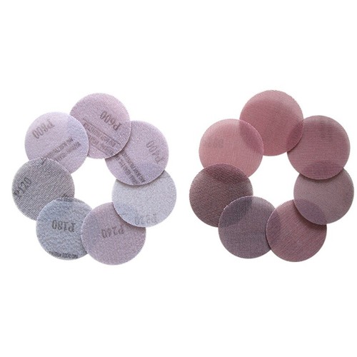 Discos de lijado sin polvo de 75 mm 3"" gancho y bucle malla almohadillas de papel de lija 80-1000 grano - Imagen 3 de 5