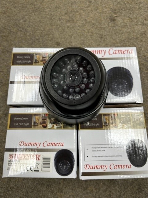 Defender DFR-DC01 Easy Mount Dummy Dome CCTV Camera in Black Defender DFR-DC01 Easy Mount Dummy Dome CCTV Camera in Black