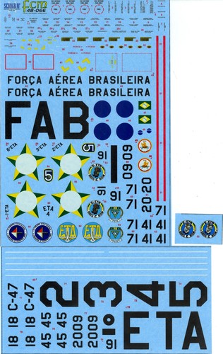 FCM Decals 1/48 C-47 SKYTRAIN BRAZILIAN TRANSPORT SQUADRONS - Picture 2 of 4