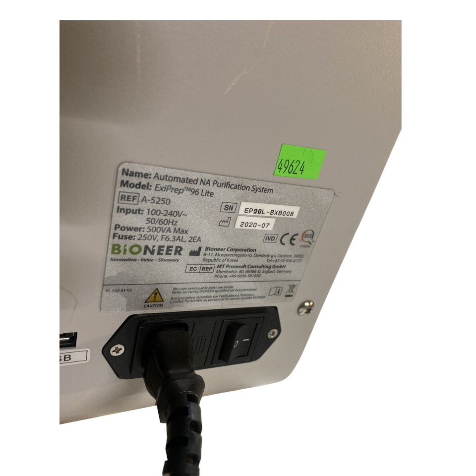 BIONEER EXIPREP 96 Automated Nucleic Extraction System and Genomic DNA