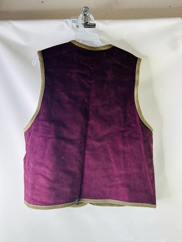 NOS Vintage 90s Pendleton Reversible Corduroy Wool Plaid Vest Womens Large Petit - Picture 9 of 10