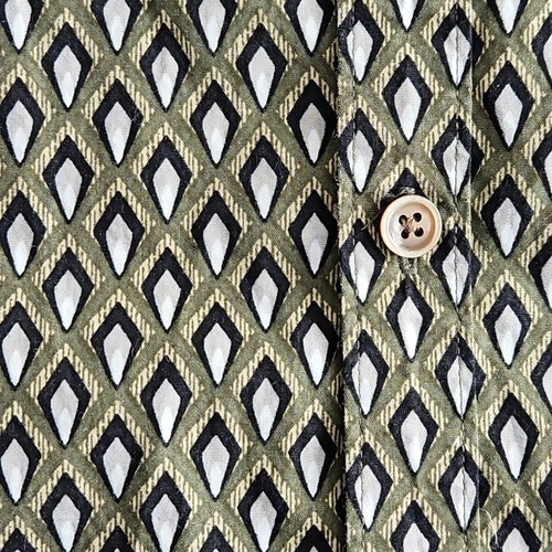 Alfani Llama Geo Print Shirt Men's Size XL Short-Sleeve Button Down Shirt Green - Picture 2 of 16