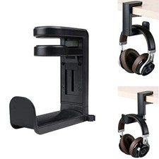 Black 360 Degree Rotation Adjustable Headphone Stand Headset Hanger PC Gaming