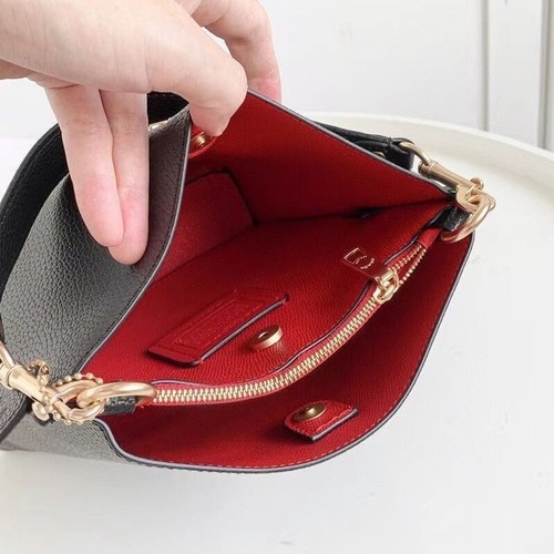 Coach Mollie Bucket Bag 22 Leder Schwarz CA177 Schultertasche Neu Outlet - Bild 8 von 9