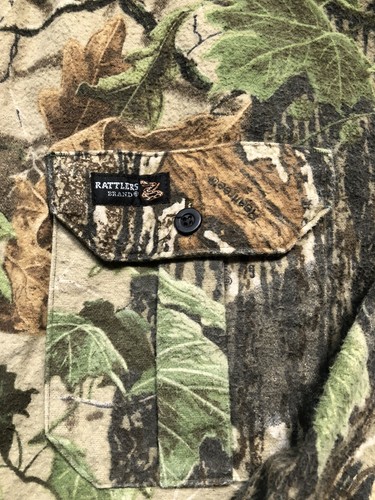 Vintage Rattlers Brand Button Shirt Men's Extra Large Camouflage Realtree USA - Picture 6 of 9