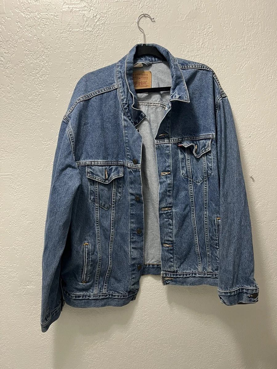Vintage Levi's Denim Jean Trucker Jacket Size XXL 70507-0389