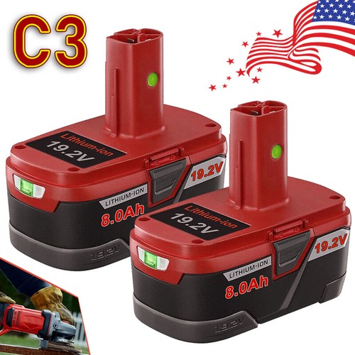 2Pack 19.2 Volt 8.0Ah For Craftsman C3 DieHard Lithium ion XCP Battery 11375 NEW - Picture 1 of 12