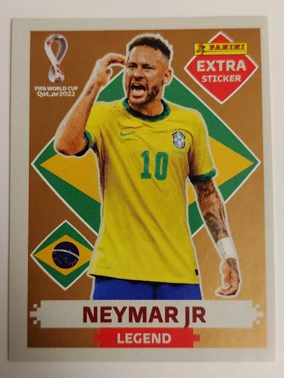 PANINI Extra Sticker Qatar 2022 #A14 NEYMAR JR. Brazil LEGEND PARALLEL -  BASE