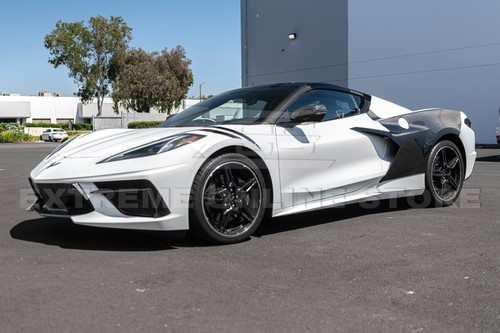 For 20-Up Corvette C8 | PRIMED BLACK Replacement Z06 Style Rear Side Fender - Picture 5 of 24