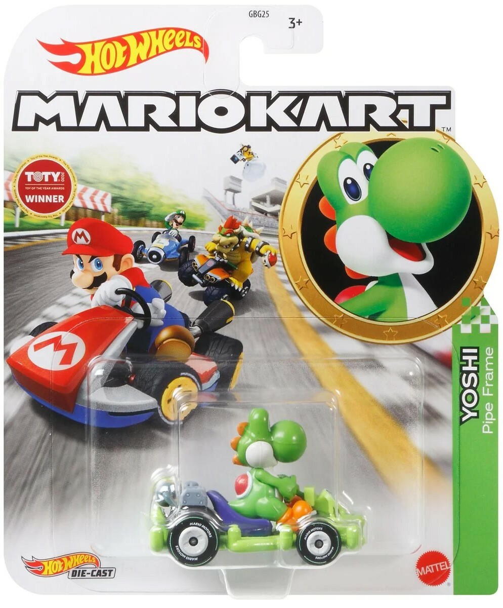 Yoshiです　ストックカーミニカー55台セット Hot Wheels Mario Kart Yoshi Diecast Car [Pipe Frame] | eBay