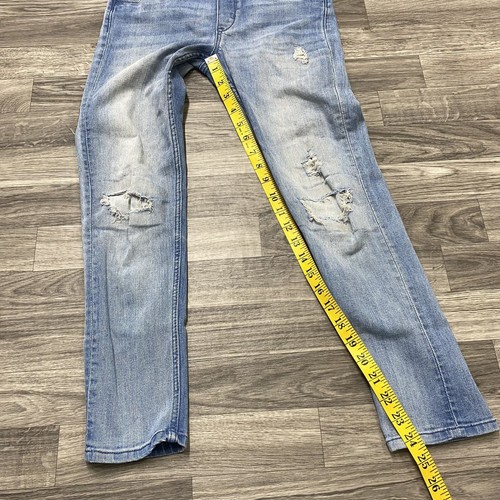 &DENIM Straight Leg Light Wash Blue Denim Overall Jeans Girl's Size 11-12Y - Picture 8 of 9