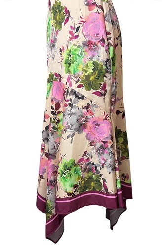 NWT Belle by Badgley Mischka Saylor Crepe Printed V-Neck Dress Size 12 $249 - Picture 10 of 21
