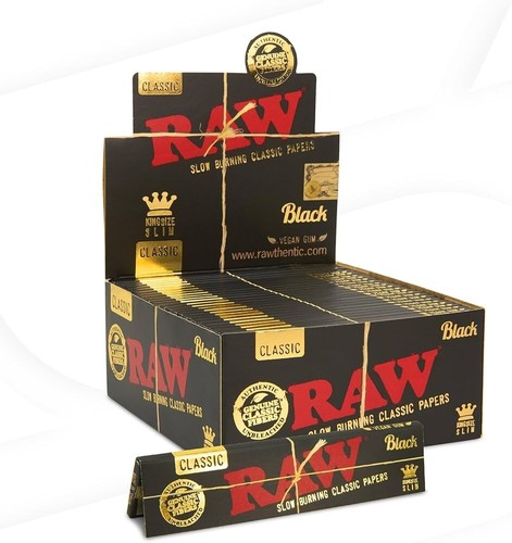 💛 50 X RAW BLACK CLASSIC KING SIZE " WIDE " ROLLING PAPERS 💚 50 PACK FULL BOX - Bild 7 von 15