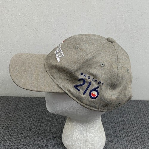 Trinity on Jackson Baseball Hat Cap Mens OSFM Beige Gray Strapback OC Indiana - Picture 5 of 14