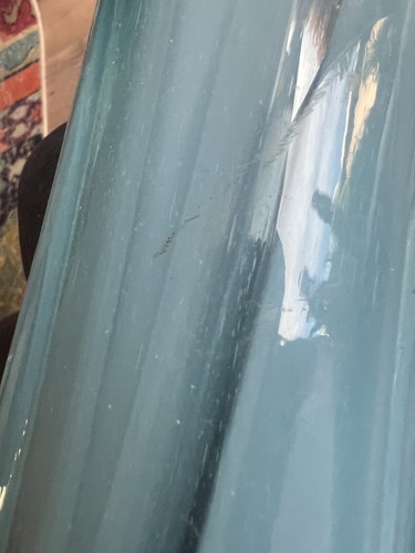 Riesige 27"" Glas handgefertigt aquablaue Fingervase geschwenkte Vase mexikanische Kunst Glas - Bild 14 von 18