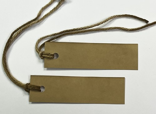 25 Blank 3-1/2” X 1” Handmade Coffee Stained gift hang tags Price Crafts - Picture 2 of 4