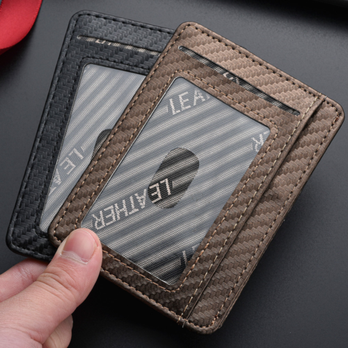 Men Carbon Fiber Credit Card Holder RFID Blocking Slim Wallet Money Purse Thin - Picture 6 of 8