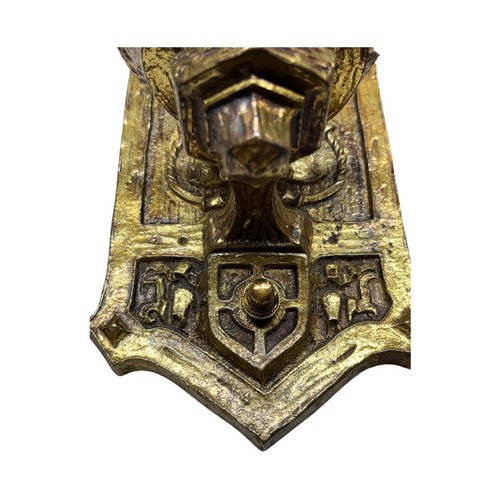 Pair Cast Brass Tudor or Romantic Revival Sconces 1910s or 1920s #2353 - Picture 7 of 12