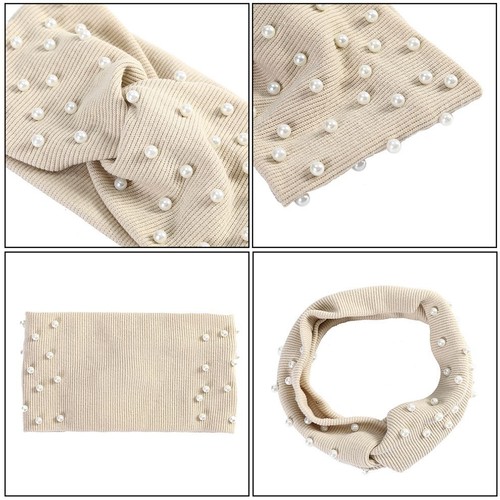 Pearls Knitted Turban-Stylish Elastic Hairband Warm Winter Accessory Fashion 1PC - Bild 6 von 20