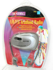 Vintage Sentry AM/FM Armband Radio w/ Headphones PR800 Sports Strap New SEALED
