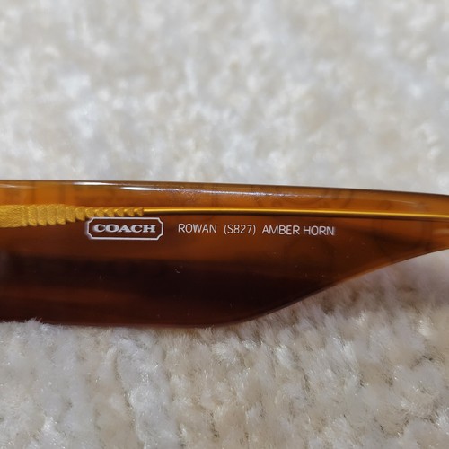 Coach Rowan Eyeglasses Sunglasses Frames Amber Horn (S827) 58-16-125 Wrap - Picture 6 of 12