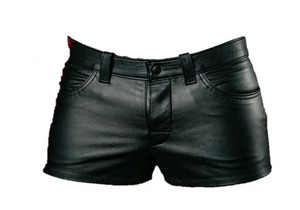 leather gym shorts