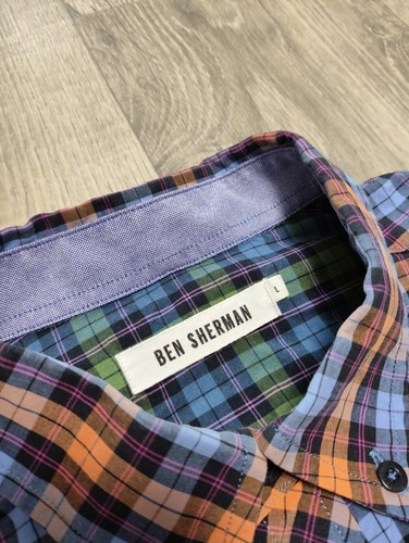Camisa Ben Sherman Hombre Multicolor Manga Larga Talla L - Imagen 5 de 9