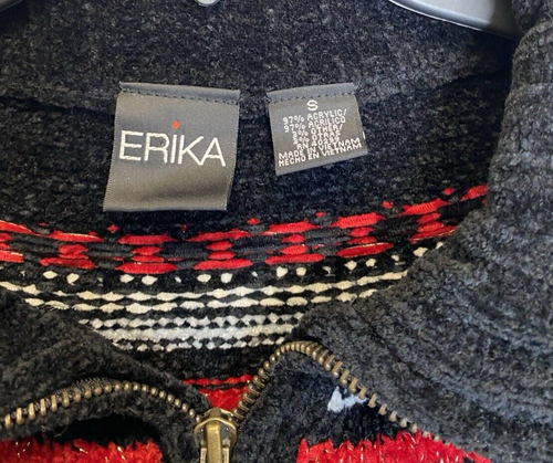 Erika Women's Cardigan Ugly Christmas Sweater SZ S Zip Up - Picture 2 of 4