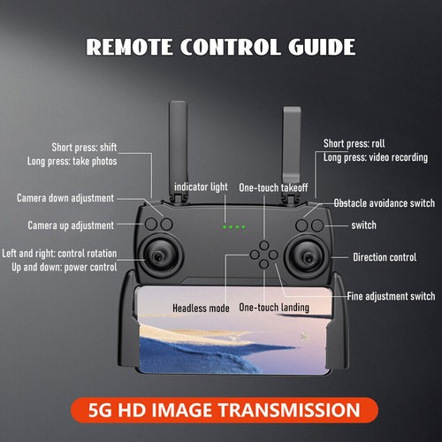 Mini Drohne Mit 8K HD Kamera Selfie RC Quadrocopter WiFi Drone Faltbar 3Akku DHL - Bild 9 von 12