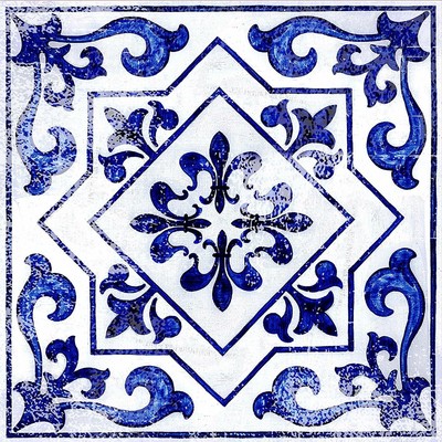 Con Tact Flooradorn Lt Blue Moroccan L Stick Vinyl Applique Floor Wall Tiles