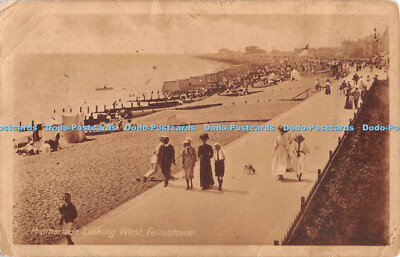 R410531 Promenade Blick nach Westen Felixstowe The Milton Bromo Serie Nr. 524 Woolsto
