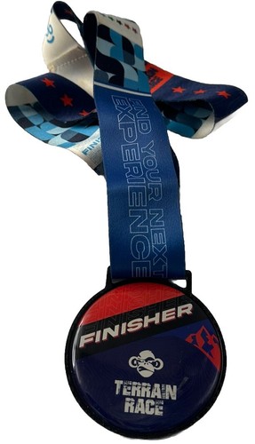 Terrain Race Finisher Medaille Cool Events rot weiß blau Affe Medaille - Bild 3 von 11