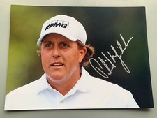 Phil Mickelson Hand Signed 8x6 Photo Golf Autograph US PGA The Open Masters USA