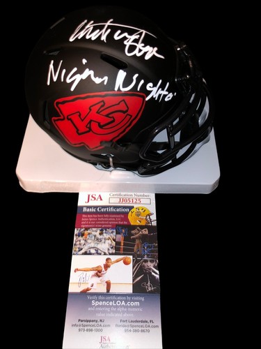 CHRISTIAN OKOYE SIGNED ECLIPSE MINI HELMET KANSAS CITY CHIEFS RARE JSA 2 - Picture 1 of 2