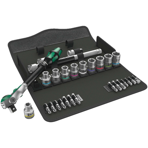 Wera 8100 SC 6 Zyklop Speed-Knarrensatz, 1/2"-Antrieb, metrisch, 28-teilig - Bild 1 von 19