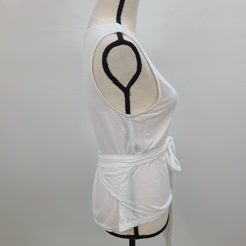 Top sin mangas Gap para mujer mediano blanco pulóver envolvente corbata agotada - Imagen 5 de 10