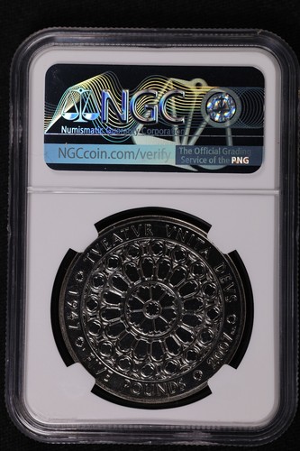 2007 Great Britain 5 Pound Royal Wedding Anniversary - NGC MS 68 DPL - Picture 2 of 2