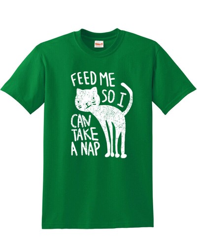 Feed me so I can take a Nap T-Shirt lustig Katzenliebhaber T-Shirt - Bild 14 von 14