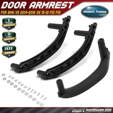 3x Left & Right Black Interior Door Pull Handle Trim Set for BMW X5 X6 F15 F16