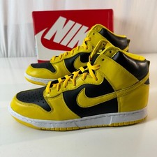 Nike Dunk SP 2020 High Iowa Black White Yellow Leather Men's Sneaker Size 12
