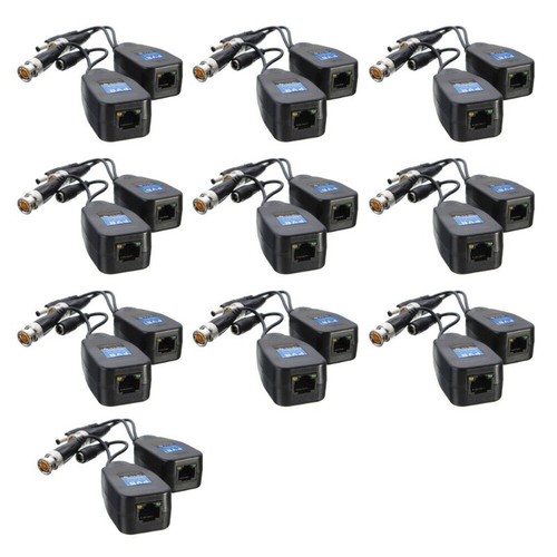 CCTV Coax BNC Video & Power Balun Transceiver to CAT5e 6 RJ45 Connector 10PC USA - Picture 13 of 24