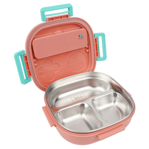 Lunchbox Brotdose Auslaufsicher Bento-Box Brotzeit-Dose aus Edelstahl mit Fächer - Bild 14 von 24