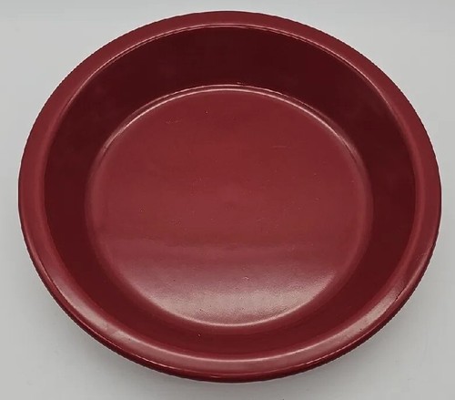 Pfaltzgraff USA Perfect Pie Plate 9” Plate Stoneware Ribbed Made in USA Red Rust - Picture 1 of 4