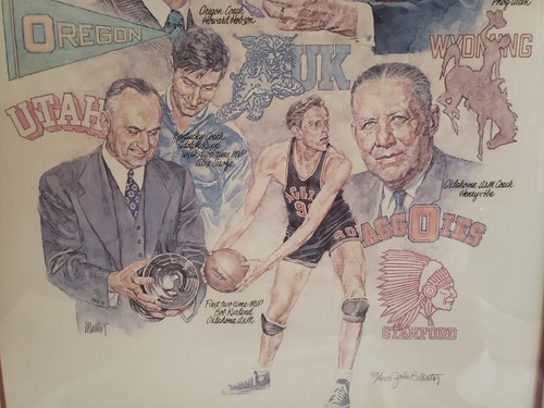 NCAA Final Four 1939-1949 Litographie 37/950 signiert vom Künstler John B. Martin  - Bild 12 von 12